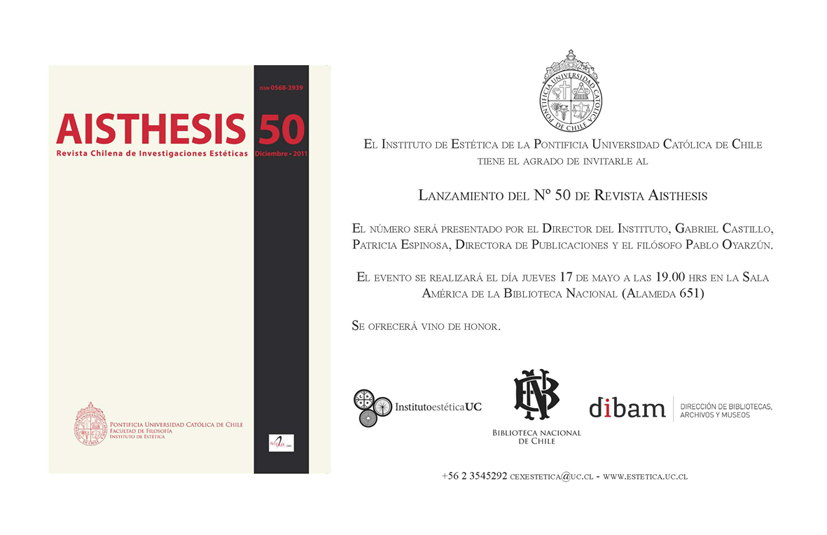 Lanzamiento Revista Aisthesis N° 50